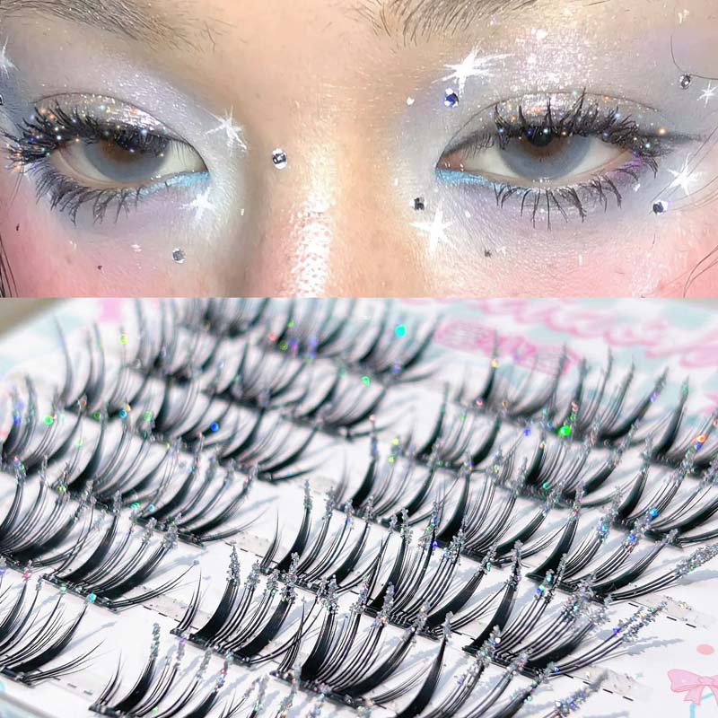 Eyelash Extension Korea - Mixiaohe Koreanischer Stil Selbstklebende Diamant-Wimpern Sternendesign